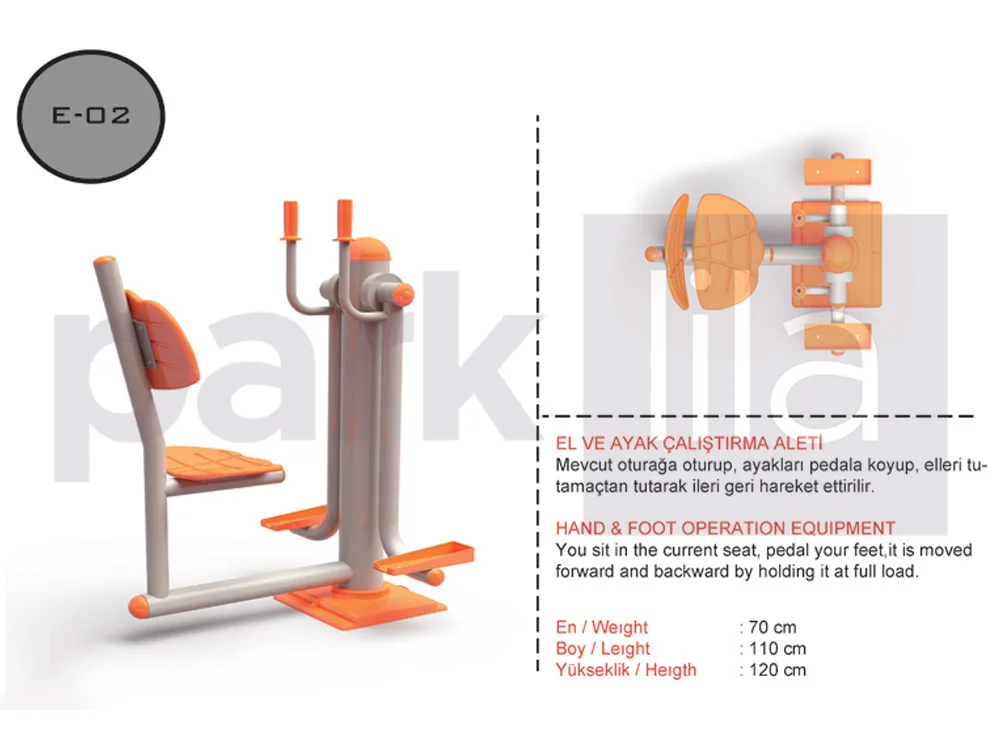 E-02 El ve Ayak Çalıştırma Aleti (Engelli Fitness)