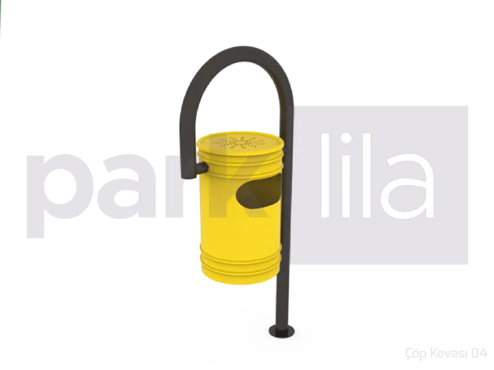 KD-16 Kavisli Direkli Çöp Kovası