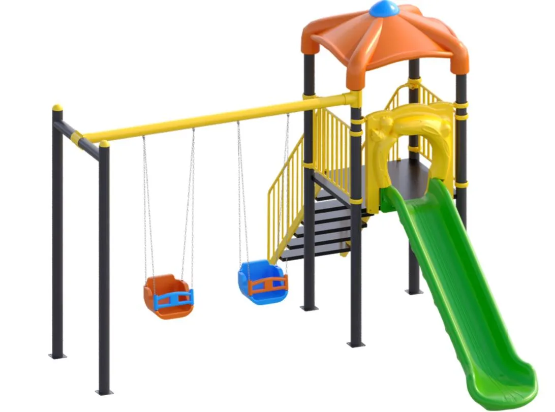KLS 10 Bir Kuleli Bir Kaydıraklı İki Salıncaklı Çocuk Oyun Parkı