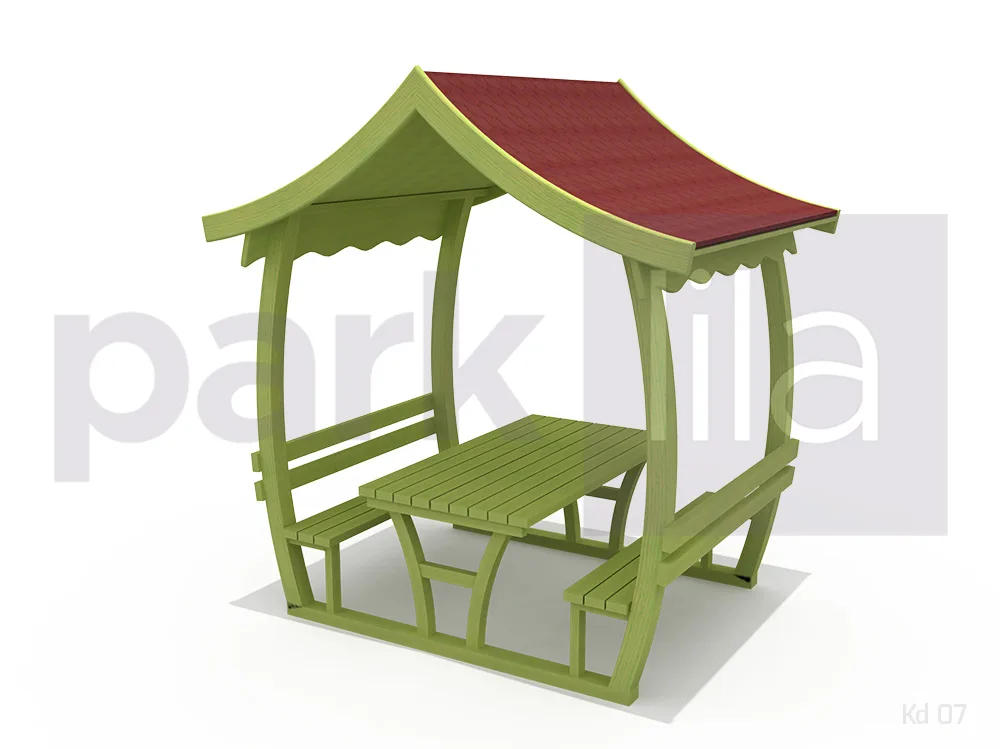 Piknik Masası 05 Japon Tipi Çatılı Piknik Masası