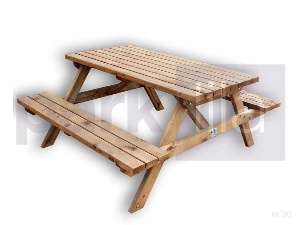 Piknik Masası 06 Klasik Ahşap Piknik Masası