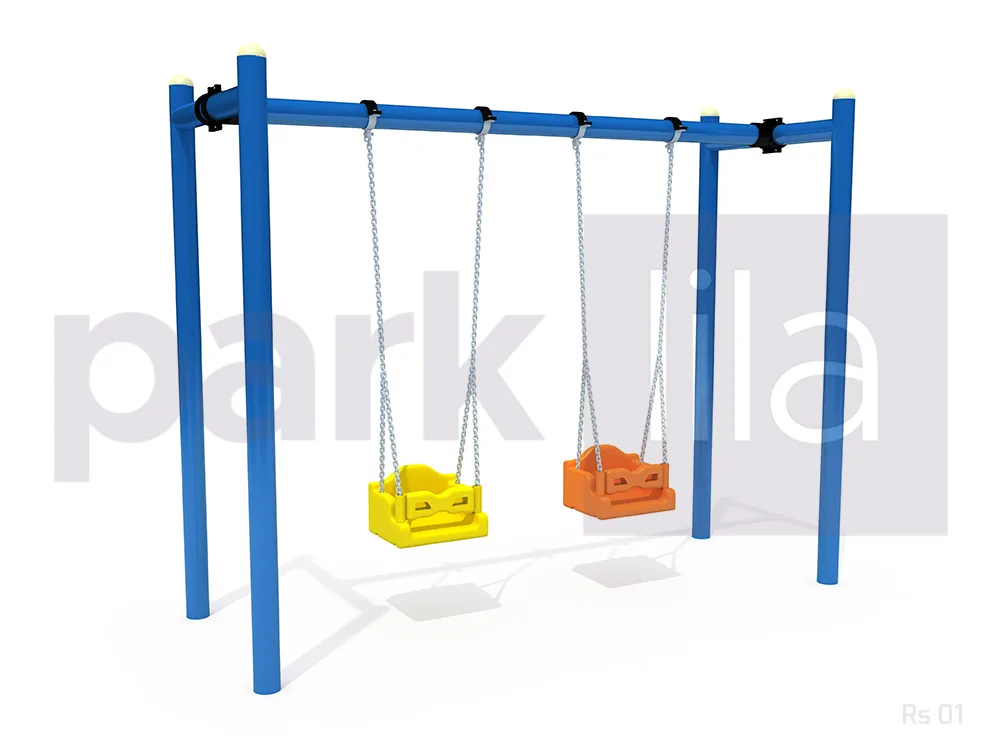 RS 01 İkili Bebek Oturaklı Metal Salıncak