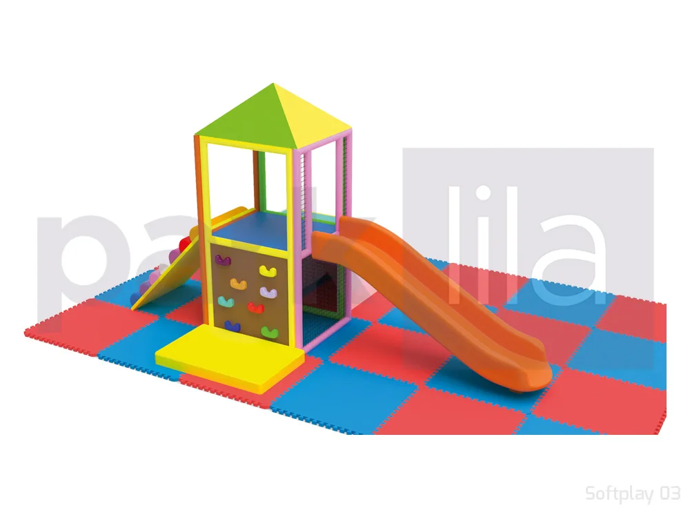 Softplay 03 Kuleli Mini Softplay, Kaydırak ve Tırmanma