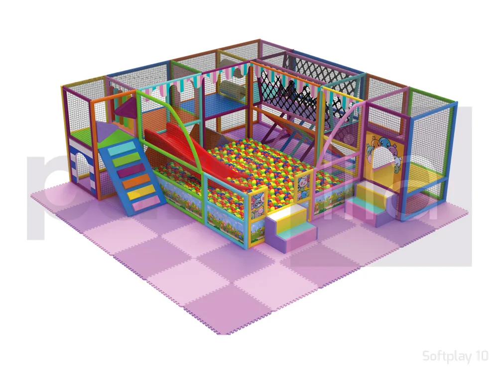 Softplay 10 Geniş Top Havuzlu, Kaydıraklı