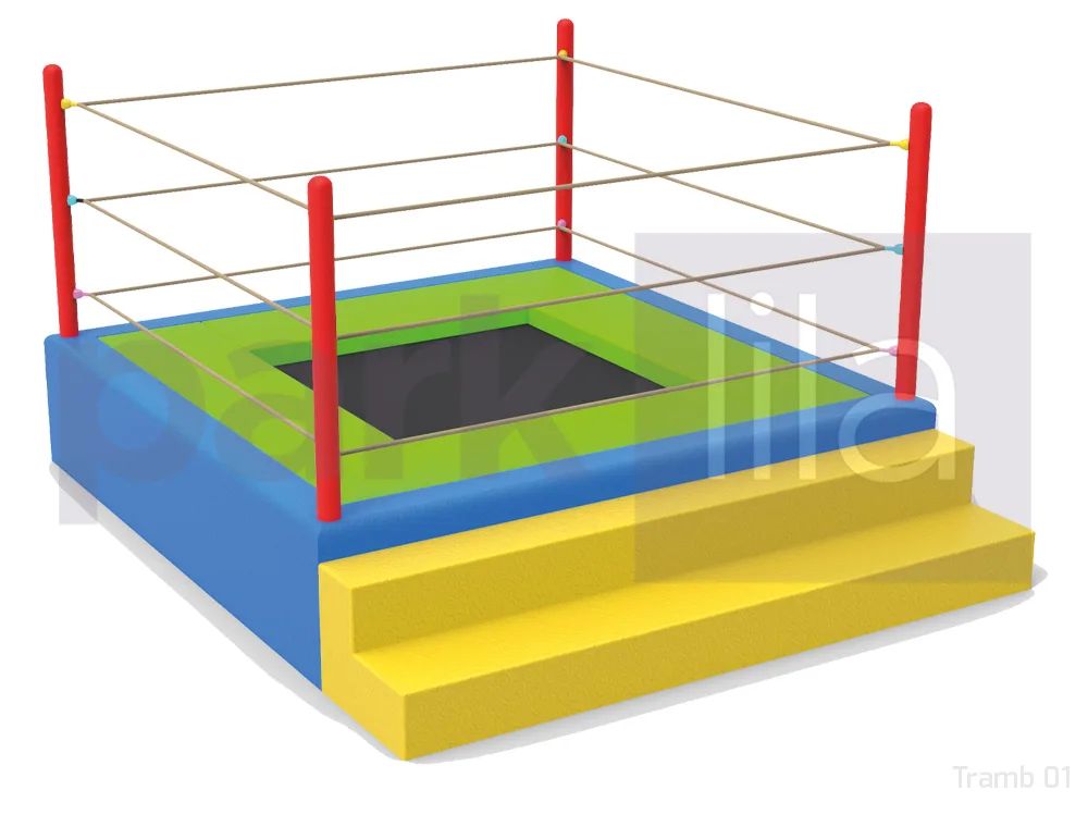 Trambolin 01 Halat Çevirmeli, Basamaklı Ring Tipi Trambolin